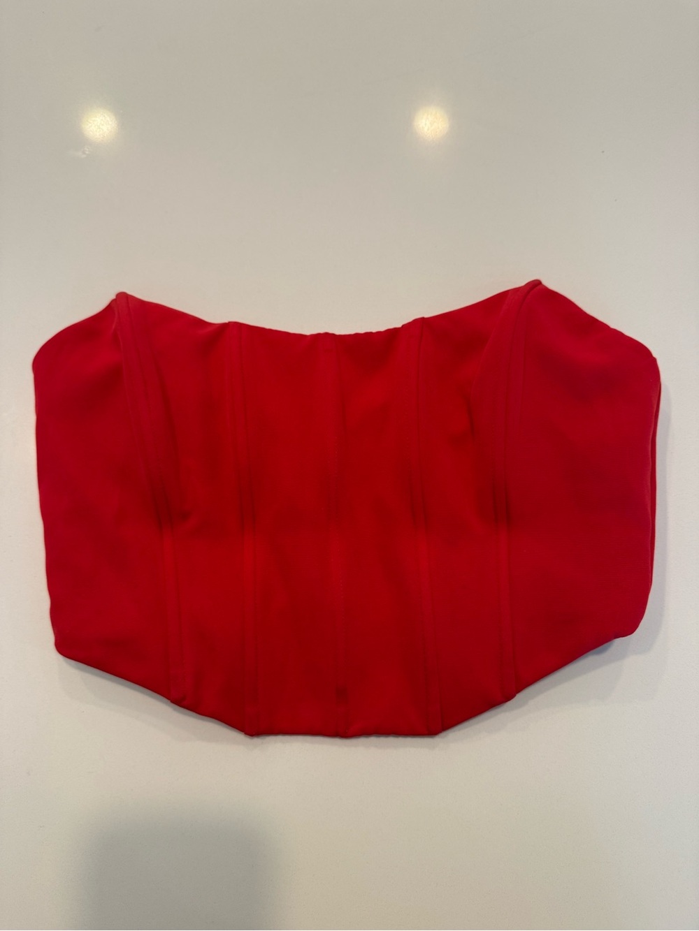White Fox Boutique Corset Party Top Strapless Red Bustier Top